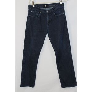 7 For All Mankind The Straight Luxe Performance Dark Wash 34
